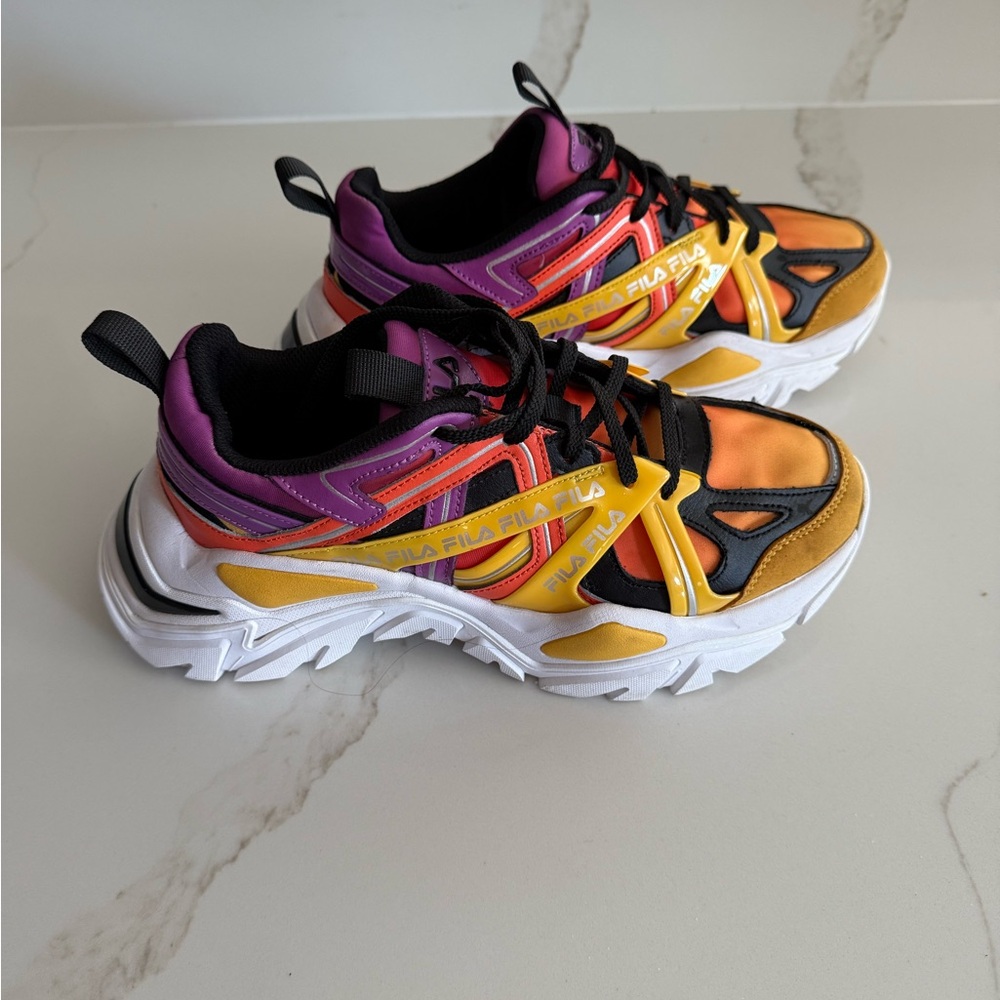 Fila Unisex Multicolor Sneakers Women’s Size 7.5 super Chunky Soles